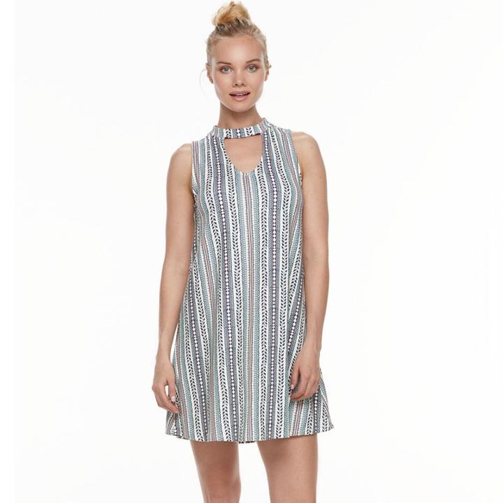 Juniors' Mudd&reg; Keyhole Swing Dress, Teens, Size: Large, White Oth