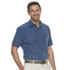 Men's Croft & Barrow&reg; Classic-fit Microfiber Easy-care Button-down Shirt, Size: Medium, Dark Blue