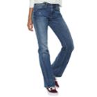Juniors' So&reg; Perfectly Soft Embroidered Bootcut Jeans, Teens, Size: 1, Med Blue