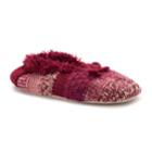 Women's Sonoma Goods For Life&trade; Knit Striped Fuzzy Babba Ballerina Slippers, Size: M-l, Dark Red