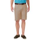 Men's Haggar Cool 18&reg; Pro Classic-fit Expandable-waist Stretch Performance Shorts, Size: 38, Med Beige