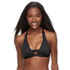 Women's Apt. 9&reg; Bust Enhancer Push-up Halter Bikini Top, Size: Small, Black