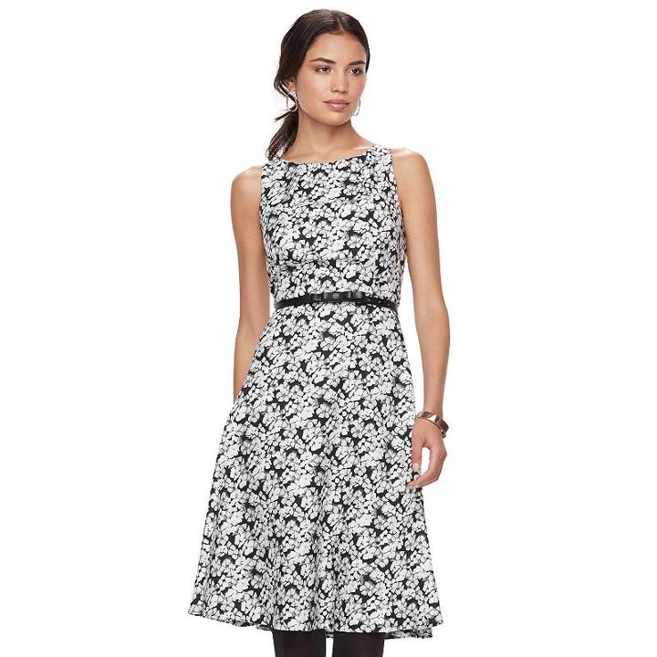 Women's Elle&trade; Pleated Midi Dress, Size: Small, Oxford