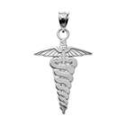 Insignia Collection Sterling Silver Caduceus Pendant, Women's, Multicolor