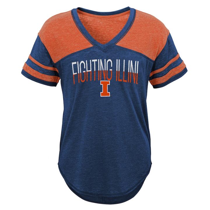 Juniors' Illinois Fighting Illini Traditional Tee, Teens, Size: Large, Dark Blue