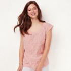 Women's Lc Lauren Conrad Love, Lauren Pleated Top, Size: Xs, White