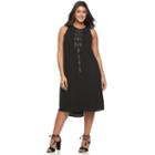 Plus Size Apt. 9&reg; Highneck Sleeveless Dress, Women's, Size: 2xl, Black