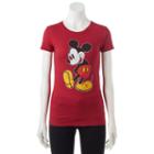 Disney's Mickey Mouse Juniors' Classic Graphic Tee, Teens, Size: Xl, Red