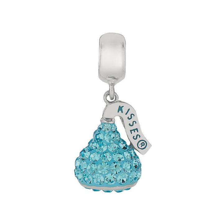 Hershey's Kiss Sterling Silver Crystal Charm, Women's, Blue
