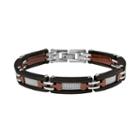 Black And Brown Ceramic And Stainless Steel Bracelet - Men, Size: 8.5, Multicolor