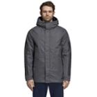 Men's Adidas Outdoor Xploric 3-stripe Slim-fit Hooded Jacket, Size: Xl, Grey