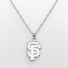 Logoart San Francisco Giants Sterling Silver Logo Pendant, Women's, Size: 18, Grey