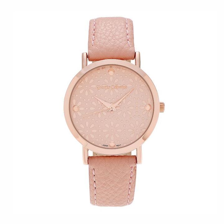 Journee Collection Women's Floral Watch, Pink
