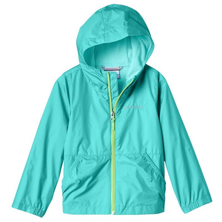 Girls 4-18 Columbia Lightweight Solid Rain Jacket, Girl's, Size: L(14/16), Green Oth