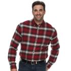 Big & Tall Croft & Barrow&reg; Regular-fit Flannel Woven Button-down Shirt, Men's, Size: M Tall, Med Red