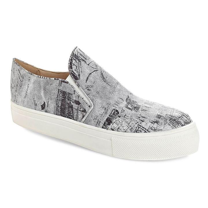 Henry Ferrera Lifestyle Women's Print Slip-on Shoes, Size: 8, Grey
