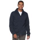 Men's Sonoma Goods For Life&trade; Classic-fit Fleece Cardigan Sweater, Size: Medium, Blue (navy)