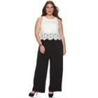 Plus Size Chaya Lace Popover Jumpsuit, Women's, Size: 14 W, Grey (charcoal)