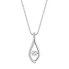 Forever Classic Sterling Silver 9/10 Carat T.w. Lab-created Moissanite Marquise Pendant, Women's, Size: 18, White