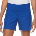 Women's Apt. 9&reg; Modern Fit City Shorts, Size: 8, Blue