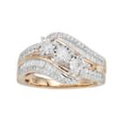 10k Gold 3/4 Carat T.w. Diamond 3-stone Ring, Women's, Size: 6, White