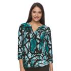 Women's Dana Buchman Jacquard Blouse, Size: Small, Green