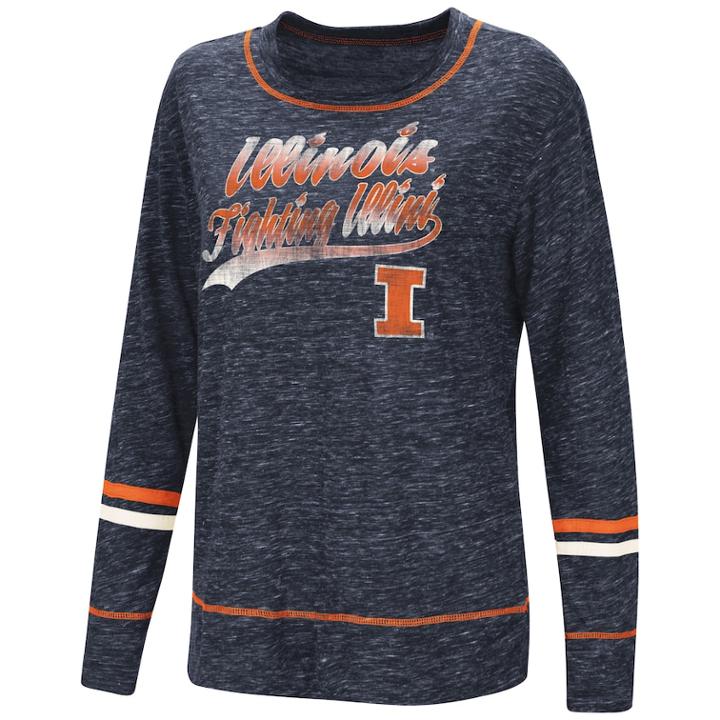 Women's Illinois Fighting Illini Giant Dreams Tee, Size: Small, Blue (navy)
