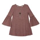 Girls 7-16 And Plus Size Iz Amy Byer Ruffled Bell Sleeve Dress With Necklace, Size: M Plus, Med Pink