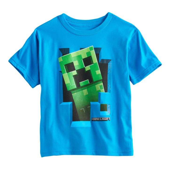 Boys 4-7 Minecraft Graphic Tee, Size: 7, Turquoise/blue (turq/aqua)