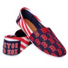 Women's Forever Collectibles Boston Red Sox Striped Canvas Shoes, Size: Large, Multicolor