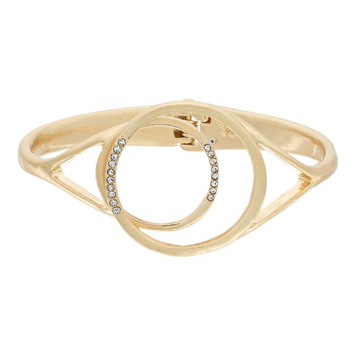 Simply Vera Vera Wang Circle Hinged Cuff Bracelet, Women's, Gold