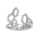 Sterling Silver 1/5 Carat T.w. Diamond Hexagon Ring, Women's, Size: 8, White