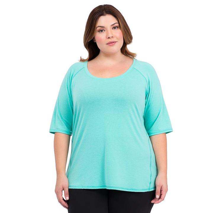 Plus Size Marika Retreat Scoopneck Tee, Women's, Size: 2xl, Turquoise/blue (turq/aqua)