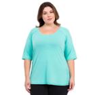 Plus Size Marika Retreat Scoopneck Tee, Women's, Size: 2xl, Turquoise/blue (turq/aqua)