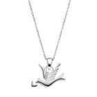 Primrose Sterling Silver Dove Pendant Necklace, Women's, Grey