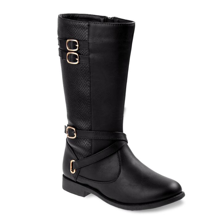 Josmo Girls' Tall Boots, Size: 12, Black