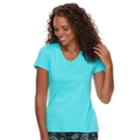 Women's Croft & Barrow&reg; Essential Classic V-neck Tee, Size: Medium, Med Blue