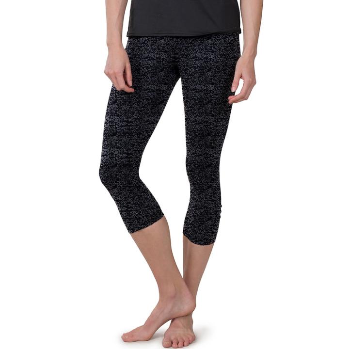 Women's Soybu Killer Caboose Compression Yoga Capris, Size: Large, Grey (charcoal)