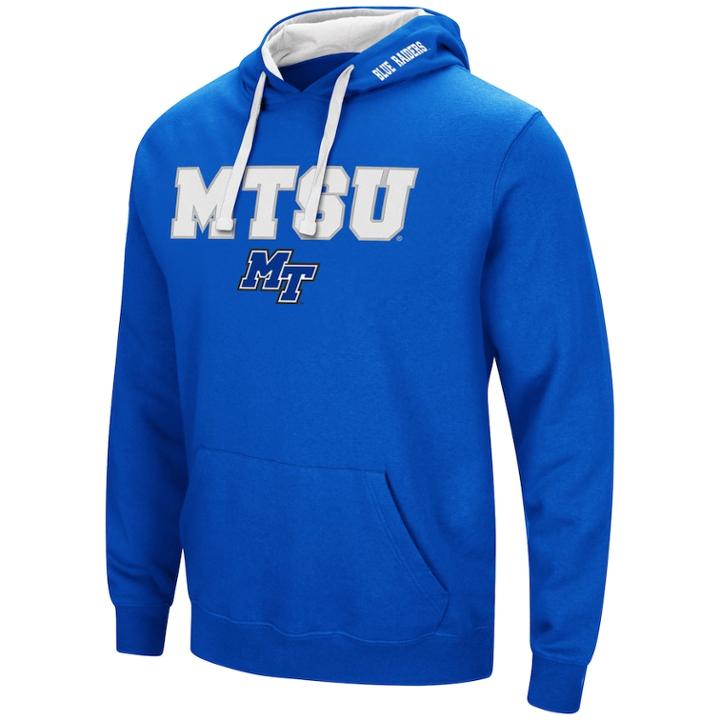 Men's Middle Tennessee Blue Raiders Pullover Fleece Hoodie, Size: Small (navy)