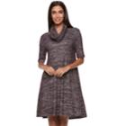 Women's Apt. 9&reg; Infinity Scarf & Marled Dress, Size: Medium, Purple