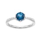 Lc Lauren Conrad 10k White Gold London Blue Topaz & 1/10 Carat T.w. Diamond Ring, Women's, Size: 8