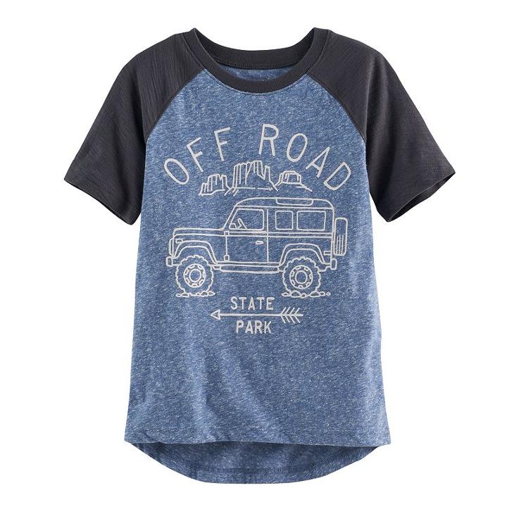 Boys 4-10 Jumping Beans&reg; High-low Raglan Tee, Boy's, Size: 10, Blue