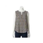 Women's Dana Buchman High-low Henley, Size: Medium, Lt Beige