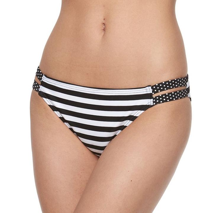 Mix And Match Cutout Scoop Bikini Bottoms, Size: Small, Oxford