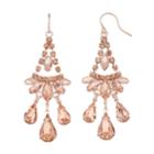 Pink Stone Nickel Free Kite Earrings, Women's