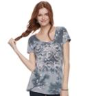 Juniors' Awake Tie-dye Candy Hearts Graphic Tee, Teens, Size: Xl, White