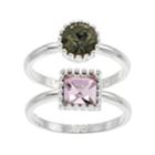 Lc Lauren Conrad Round & Square Ring Set, Women's, Size: 7, Multicolor