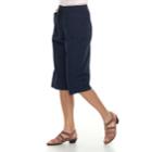Women's Gloria Vanderbilt Lillith Sheeting Skimmer Capris, Size: Small, Blue (navy)