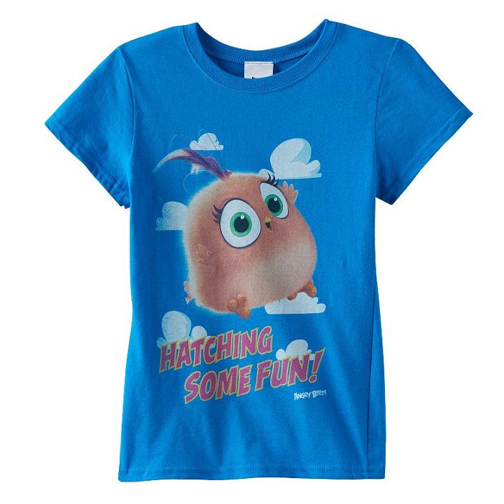 Girls 7-16 Angry Birds Movie Hatchlings Hatching Some Fun! Graphic Tee, Girl's, Size: Small, Brt Green