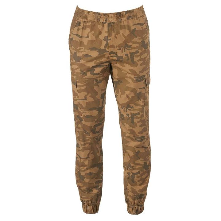 Hollywood Jeans, Men's Cargo Jogger Pants, Size: Small, Brown Oth